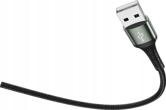 Jellico USB-A to Lightning Cable Μαύρο 2m
