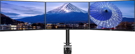 Iiyama DS1003C-B1 Stand Desk Mounted for 3 Monitors up to 27" with Arm
