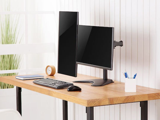 Equip Desktop Stand for 2 Monitors up to 32" with Arm (650123)