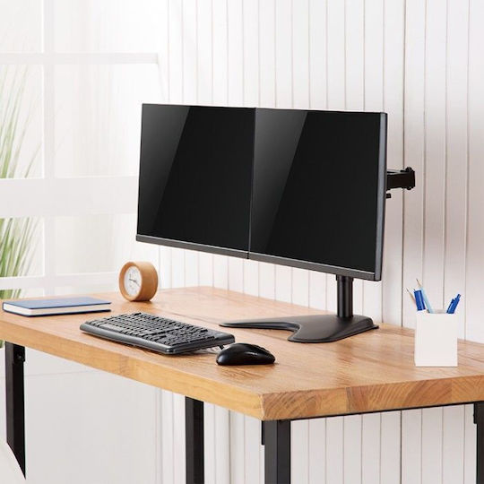LogiLink Επιτραπέζια Βάση για 2 Οθόνες έως 32" με Βραχίονα (BP0099)