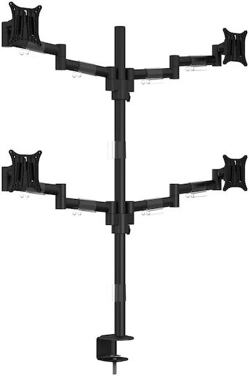Multibrackets Stand Desk Mounted for 4 Monitors up to 30" with Arm (MB-5891)