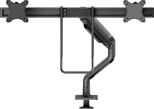 Neomounts DS75S-950BL2 Επιτραπέζια Βάση για 2 Οθόνες έως 27" με Βραχίονα