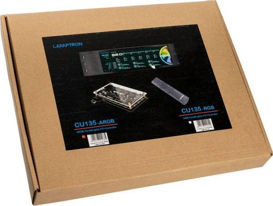 Lamptron CU135 Fan Controller & RGB Controller with Display ARGB Black LED Controller