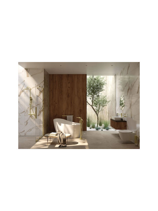 Deante Ράγα Μπάνιου Μονή Επιτοίχια με Βίδες ​60x60cm Ασημί