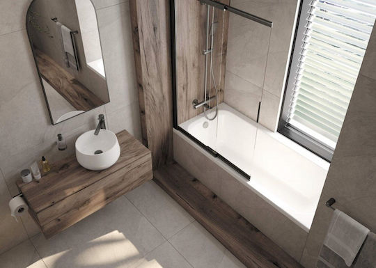 Deante Single Wall-Mounted Bathroom Rail Silver