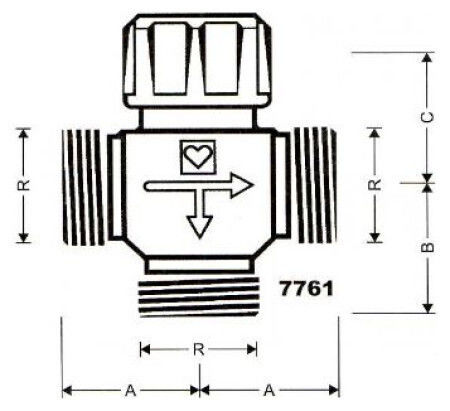 Herz Βαλβίδα 3-δρόμων Calis-ts 3/4" 1776102