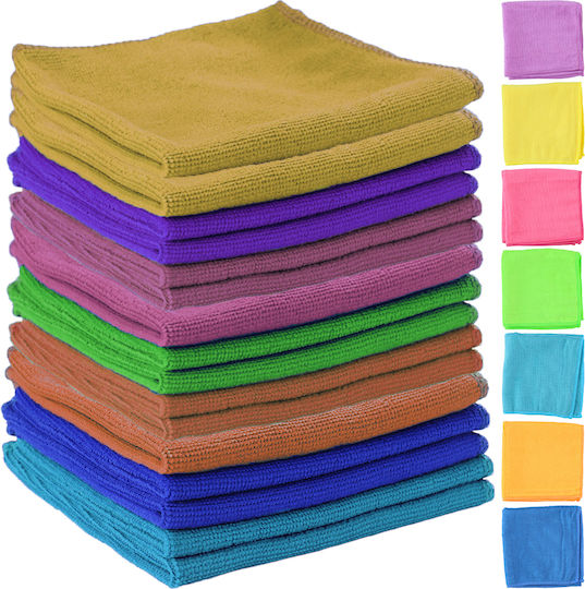 Pachet Mare Bakaji de 16 Lavete din Microfibră 30x30 cm Multifuncționale Multi-Suprafață 02838915