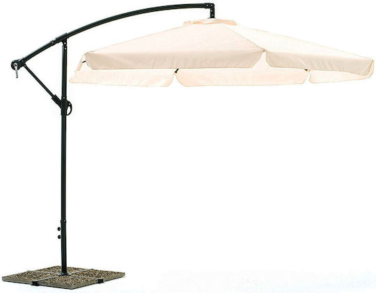 Garten- und Terrassen-Sonnenschirm Rundschreiben Aluminium Ecru Φ3m