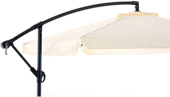Garten- und Terrassen-Sonnenschirm Rundschreiben Aluminium Ecru Φ3m