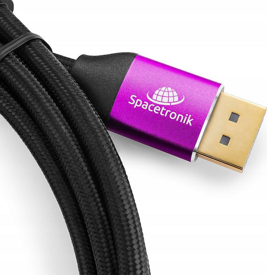 Spacetronik Кабел DisplayPort мъжки - DisplayPort мъжки 2м Черен
