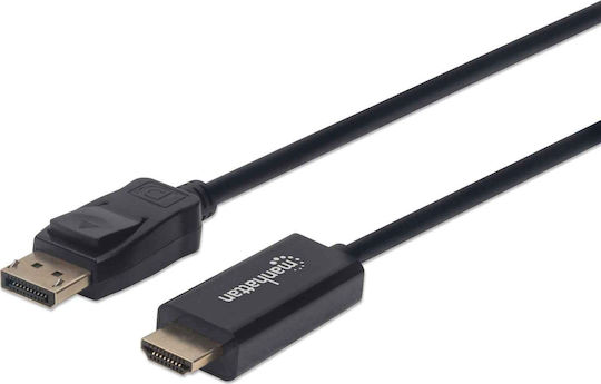 Manhattan Cable DisplayPort male - HDMI male 1m Black (152662)