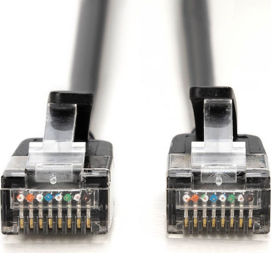 Digitus F/FTP Cat.6a Gigabit Network Cable Ethernet 0.3m Black