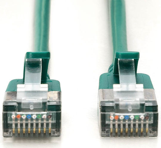 Digitus F/FTP Cat.6a (Gigabit) Καλώδιο Δικτύου Ethernet 0.5m Πράσινο