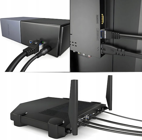 Montis S/FTP Cat.6a (Gigabit) Καλώδιο Δικτύου Ethernet 50m Μαύρο