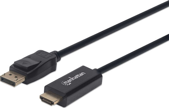 Manhattan Kabel DisplayPort-Stecker - HDMI-Stecker 1.8m Schwarz (152679)