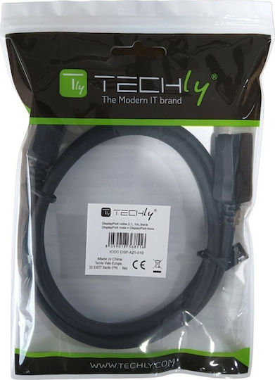 Techly Kabel DisplayPort-Stecker - DisplayPort-Stecker 1m Schwarz (ICOC DSP-A21-010)