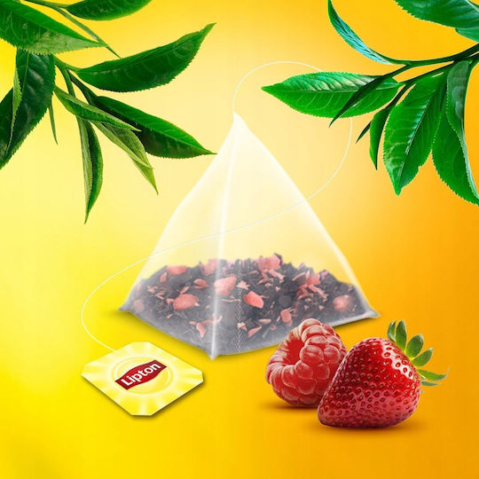 Lipton Μαύρο Τσάι Φρούτα 20 Φακελάκια 34gr