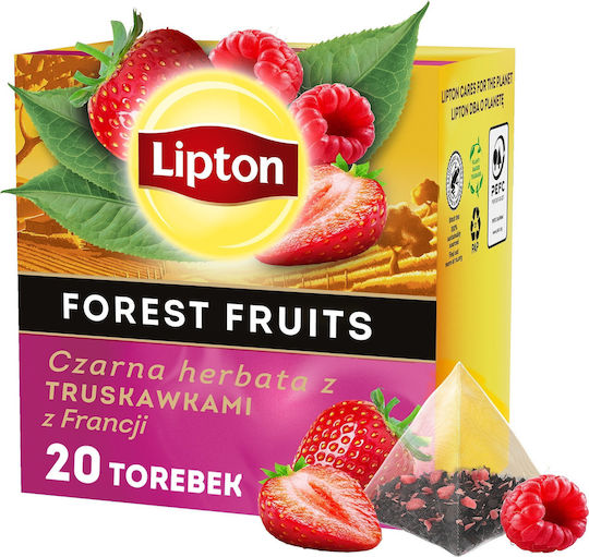 Lipton Μαύρο Τσάι Φρούτα 20 Φακελάκια 34gr