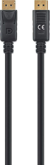 Manhattan Cable DisplayPort male - DisplayPort male 1m Μαύρο (355568)