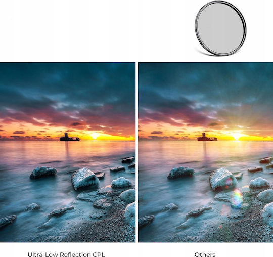 K&F Concept Filtru PL / CPL Cu diametrul 62mm pentru obiective foto