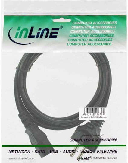 InLine IEC C13 - IEC C13 Cable 1.8m Μαύρο 16651