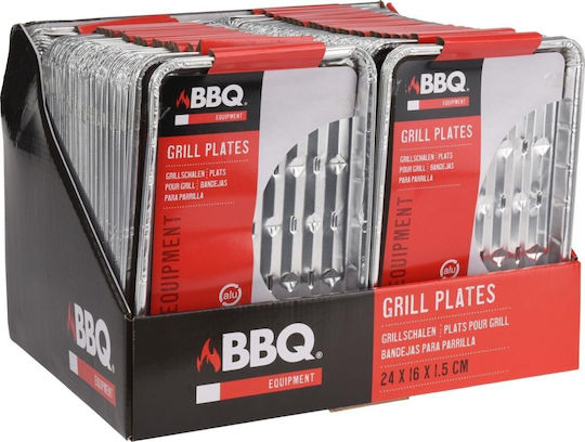 Aluminium BBQ-Grillschalen 24x16cm 4 Stück