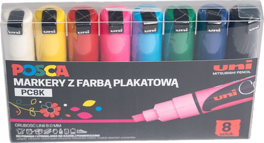 Uni Posca Poster Marker PC 8K Set of 8 Colors