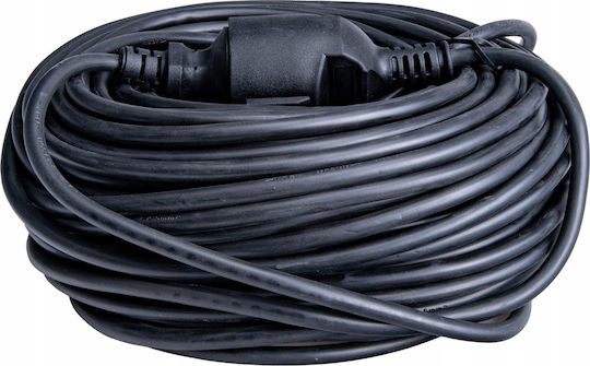 Elgat Cablu de prelungire cu role cu lungimea de 50m Diametru 3 x 2.5mm² Rezistent la apă Neagră