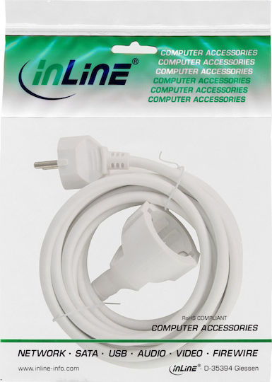 InLine Extension Cable Cord 1.5m White