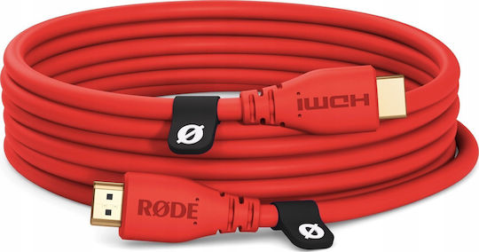 Rode Cable HDMI male - HDMI male 3m Κόκκινο