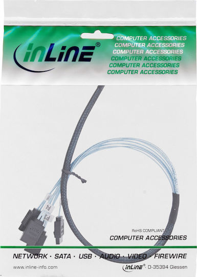 InLine SAS - SAS Cable 100cm Μαύρο