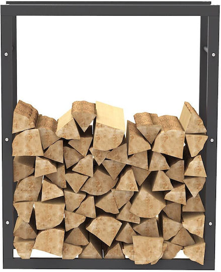 Bakaji Metal Indoor Fireplace Stove Log Holder Support 100x80x25cm 02835841
