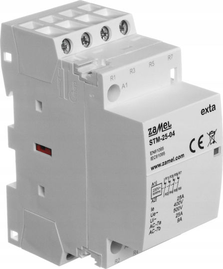 Zamel Модулни Инсталационни Контакти 25a 4r 230v Ac Тип Stm-25-04 Ext10000294