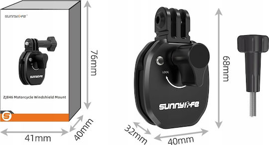 Sunnylife Motorcycle Window Mount Base Gopro Sjcam Xiaomi Dji Insta360 Zj846-d