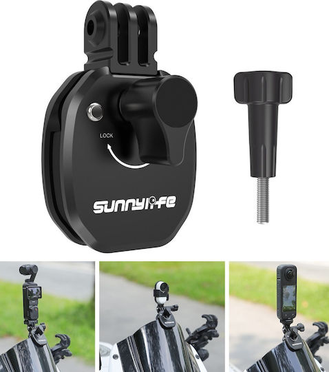Sunnylife Motorcycle Window Mount Base Gopro Sjcam Xiaomi Dji Insta360 Zj846-d