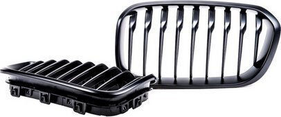 Mtuning Σπορ Γρίλια Μονές Νευρώσεις Matt Black Bmw 1 F20 F21 Facelift 2015-2019