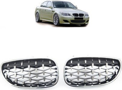 Μάσκα Mtuning Σπορ Gloss Black & Chrome Bmw 5 E60 E61 2003-2010