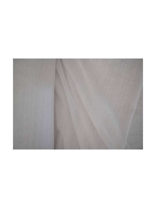 Saray Home Κουρτίνα με Τρέσα Λευκή 280x300εκ.