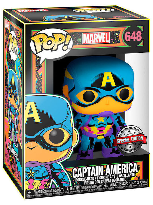Funko Pop! Bobble-Head Marvel: Captain Marvel - Captain America 648 Special Edition