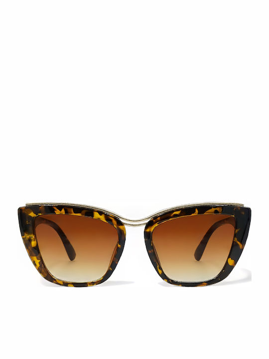Optosquad Women's Sunglasses with Brown Tartaruga Plastic Frame and Brown Gradient Lens 821134