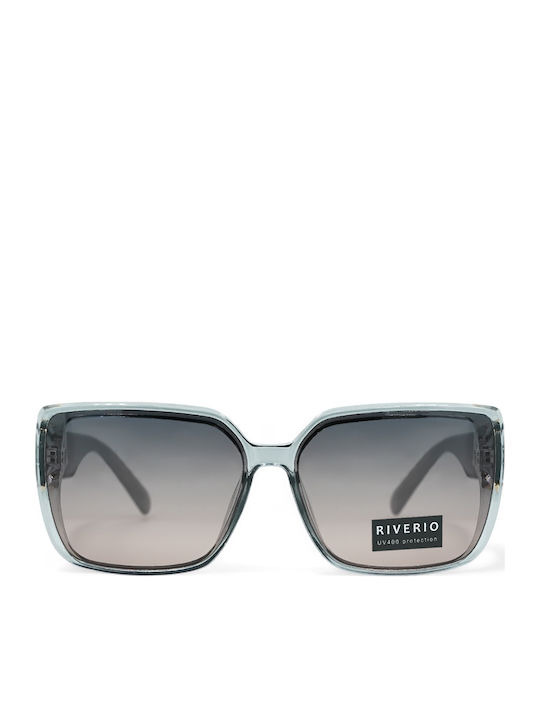 Riverio Women's Sunglasses with Gray Plastic Frame and Gray Gradient Lens