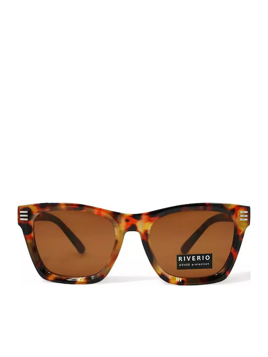 Riverio Unisex Γυαλιά Ηλίου με Καφέ Ταρταρούγα Κοκκάλινο Σκελετό και Καφέ Ντεγκραντέ Φακό RV42182