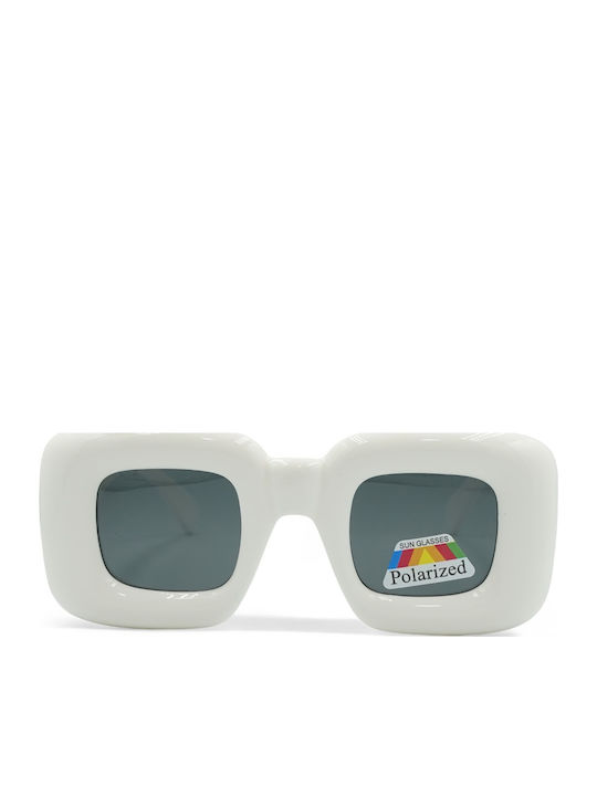 Optosquad Τετράγωνα Παιδικά Γυαλιά Ηλίου με Polarized Φακό Λευκά