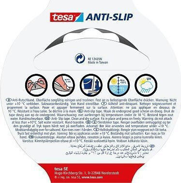 Tesa Self-Adhesive Grip Tape Black 50mmx5m 1pcs