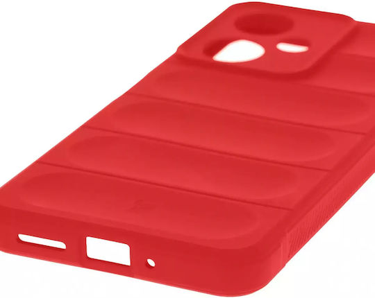 Bizon Tur Back Cover Σιλικόνης / Tempered Glass 2mm Κόκκινο (Redmi 13C 5G)