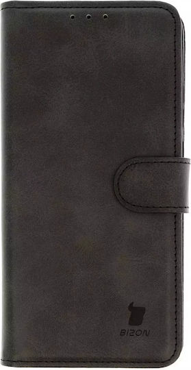 Bizon Case Pocket Wallet Piele artificială / Silicon / Tempered Glass Negru (Motorola Edge 50 Neo)