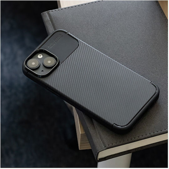 Nexeri Carbon Umschlag Rückseite Silikon Schwarz (iPhone 16 Pro)