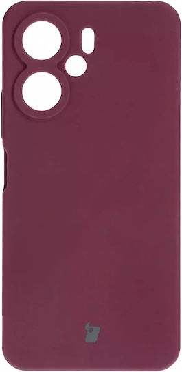 Bizon Soft Задна корица Силикон / Закалено стъкло Лилав (Redmi 13C 5G)
