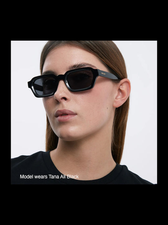 Meller Tana Male Sunglasses With Brown Tartaruga Horn-Rimmed Frame And Black Polarized Lens TAN-TIGCAR