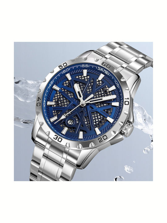 Skmei Herrenuhr Batterie mit Silber Metallarmband